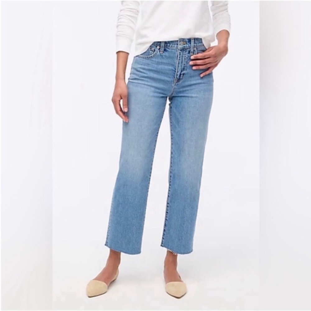 Jcrew wide leg cropped jeans size 30